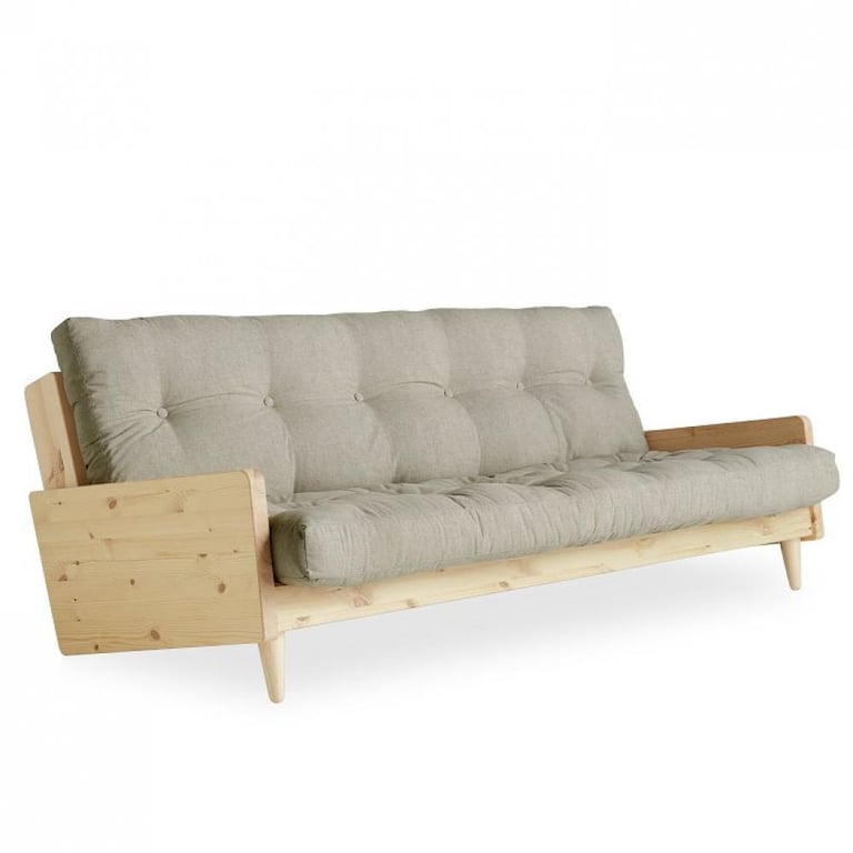 Produit similaire: Canapé 3 places convertible INDIE style scandinave futon lin couchage 130*190 cm.