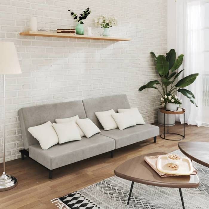 Produit similaire: Canapé-lit à 2 places gris clair velours 375732