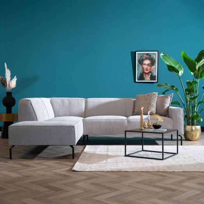 Produit similaire: Canapé d'angle Kansas gris clair tissu côtelé gauche - Livin24 - Déhoussable - Marque: Livin24