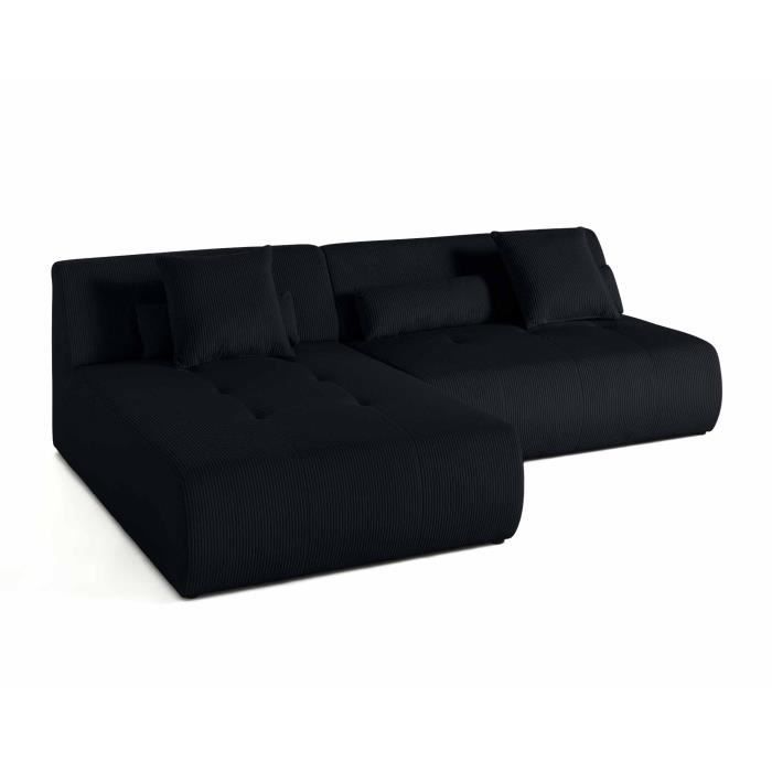 Produit similaire: Onyx - canapé modulable d'angle réversible 4 places - en velours côtelé - Noir