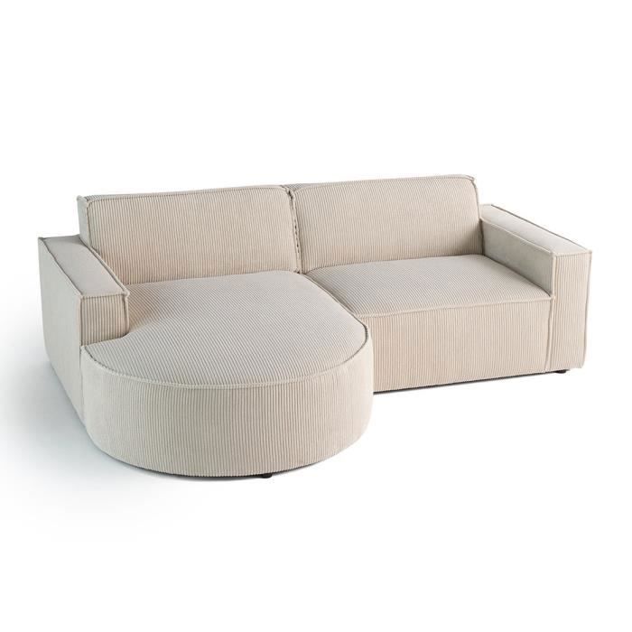 Produit similaire: Spiaggia - canapé d'angle gauche - 4 places - en velours côtelé - Beige