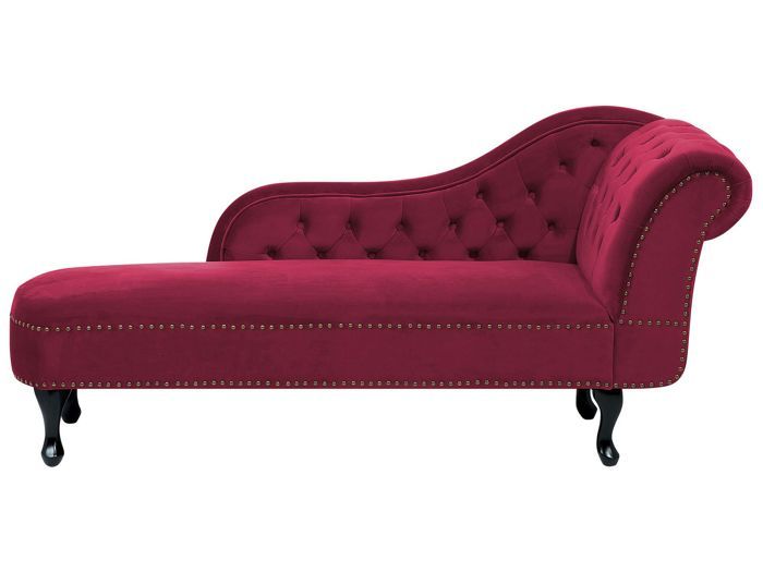 Produit similaire: Méridienne Chesterfield côté droit en velours rouge NIMES