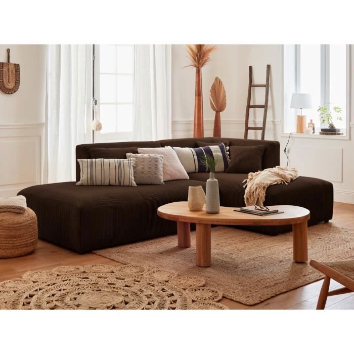 Produit similaire: Canapé d'angle modulable - LISA DESIGN - Victoire - Velours côtelé - Marron