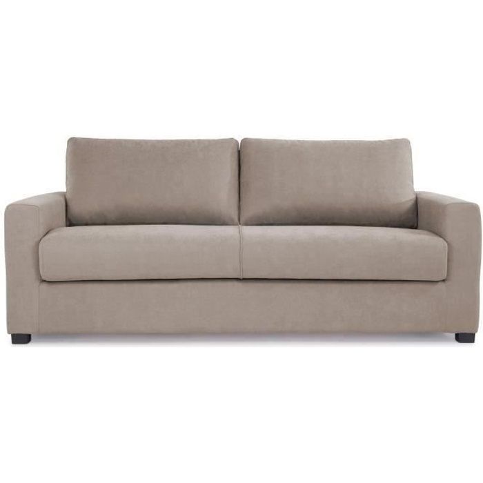 Produit similaire: HEXAGONE Canapé droit convertible 3 places MAXIME - Made in France - Tissu Beige - Couchage express - L 194 x P 96 x H 83 cm