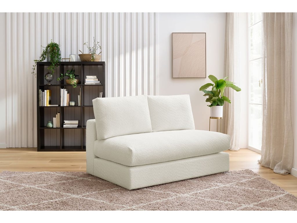 Produit similaire: Chauffeuse 2 places pour canapé modulable PARIS tissu bouclette blanc BOBOCHIC 2 places