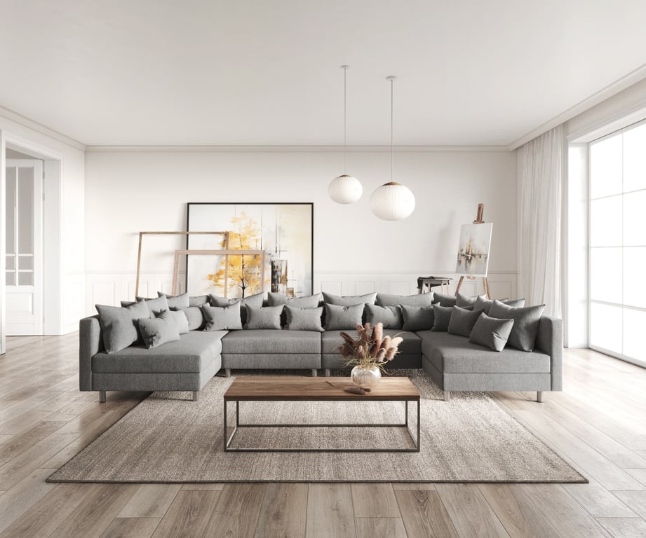 Produit similaire: Canapé Clovis XL gris tissu plat module sofa