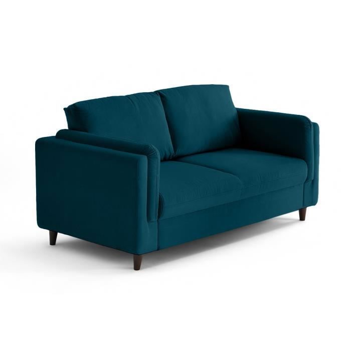 Produit similaire: Canapé 2 places en velours Brooke - Lisa Design - Bleu canard - Bois massif - Ressorts plats