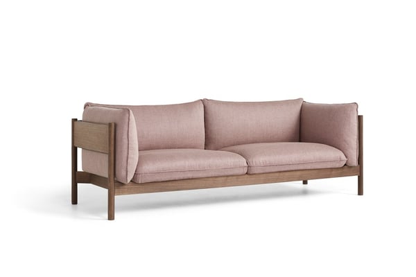 Arbour - Canapé 3 places tissu marron