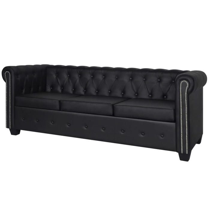 Produit similaire: Canapé rétro salon/ Canapé Chesterfield à 3 places cuir synthétique - noir CC95227240