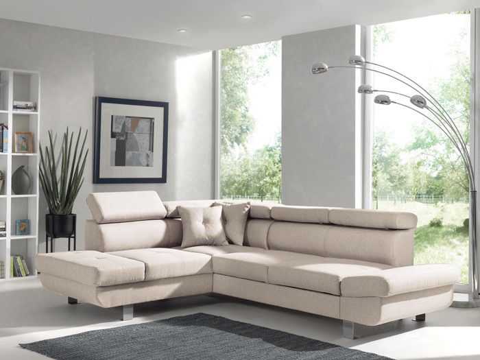 Produit similaire: Lisbona - Canapé d'angle gauche convertible - 5 places - avec têtières