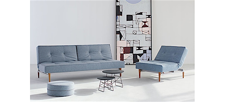 Produit similaire: Canapé-lit avec accoudoirs Splitback - gris foncé - flashtex - orme foncé, conique