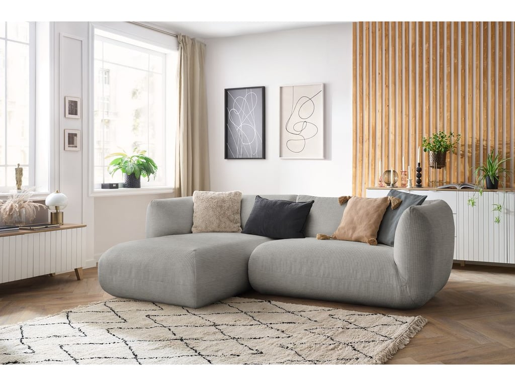 Produit similaire: Canapé d'angle fixe LECOMTE gris clair angle gauche BOBOCHIC 3 places