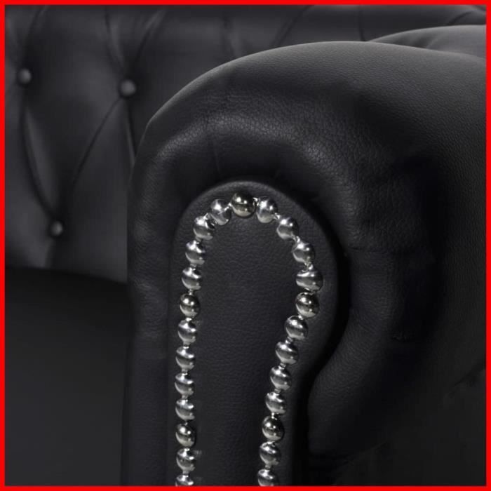 Produit similaire: CUQUE Canapé Chesterfield à 2 places Cuir synthétique Noir -Expédition Rapide