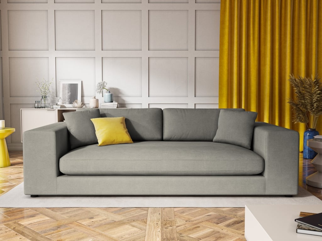 Produit similaire: Canapé 4 places en tissu structuré gris clair