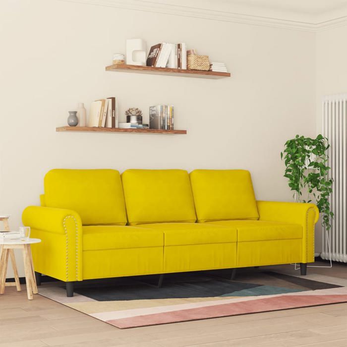 Produit similaire: Sofa droit fixe - Clic Clac Canapé à 3 places - NEUF - Jaune 180 cm Velours CA3354315