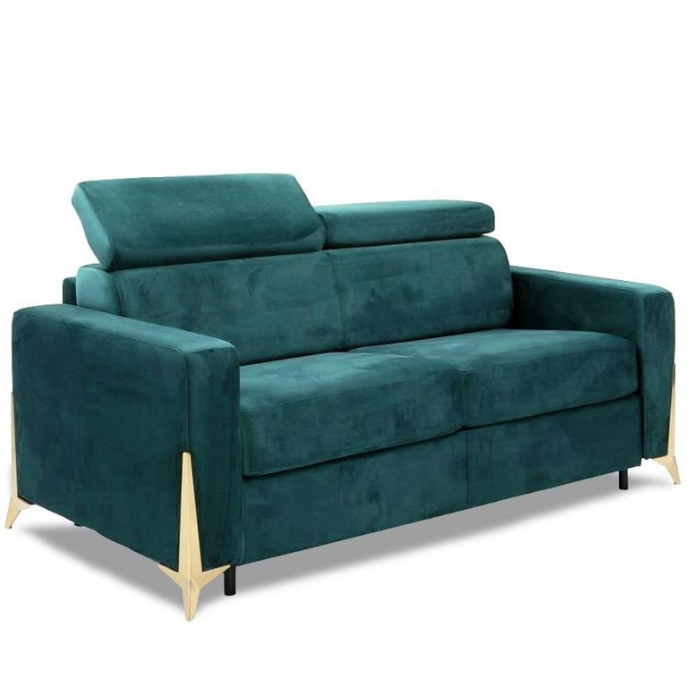 Produit similaire: Canapé convertible express 120 ROCHELLE  matelas 20 cm sommier lattes velours Velluto vert menthe