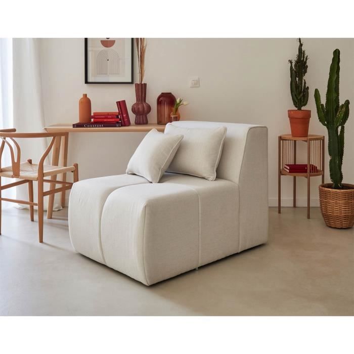 Produit similaire: Canapé Caracas - Module d'assise sans accoudoirs - Tissu Beige - Lisa Design