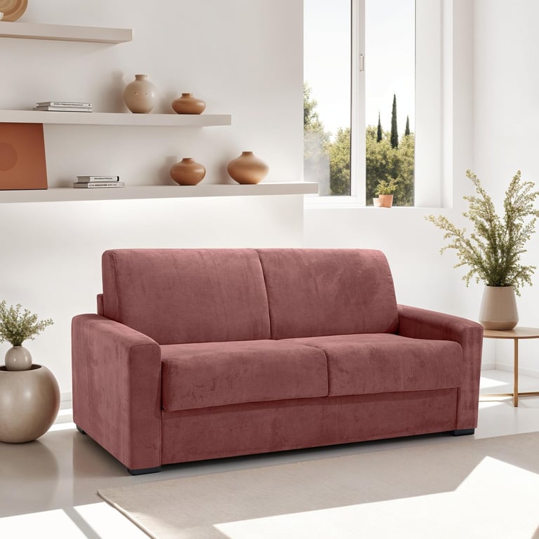 Produit similaire: anzio - Canapé convertible velours côtelé Rose