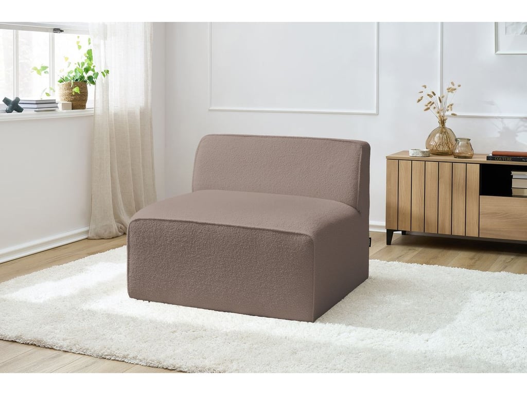 Produit similaire: Chauffeuse 1 place pour canapé modulable MEGEVE tissu bouclette marron BOBOCHIC 1 places