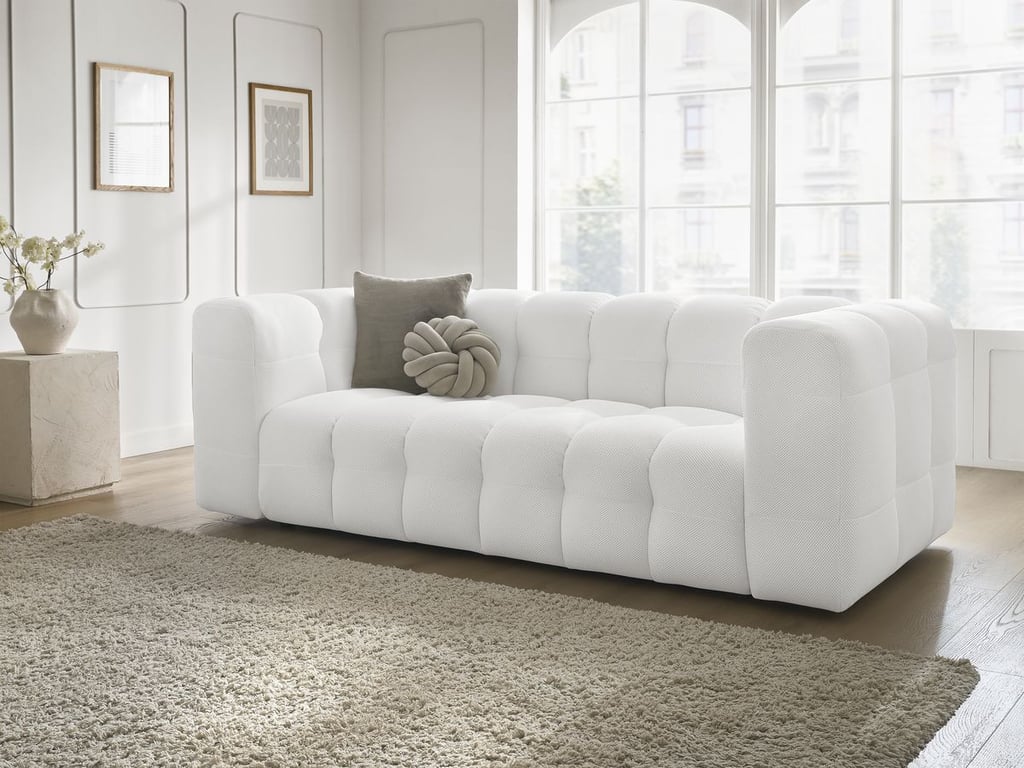 Produit similaire: Canapé droit fixe 3 places CLOUD tissu mesh blanc BOBOCHIC