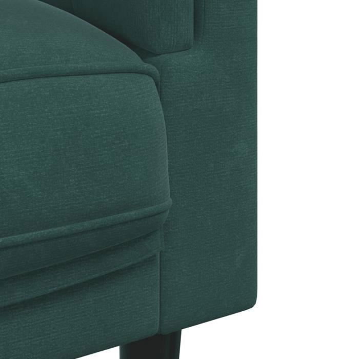 Produit similaire: Mothinessto-Canapé avec coussins 3 places vert foncé velours