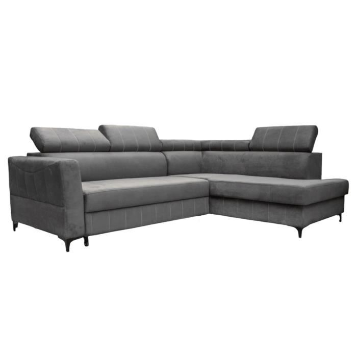 Produit similaire: Canapé d'angle en lit en tissu avec coffre 4-5 places - COTI - Gris clair (Trinity 33, Droite)