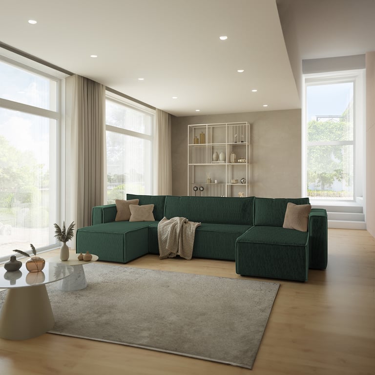 Produit similaire: ezekiel - Canapé convertible velours côtelé Vert