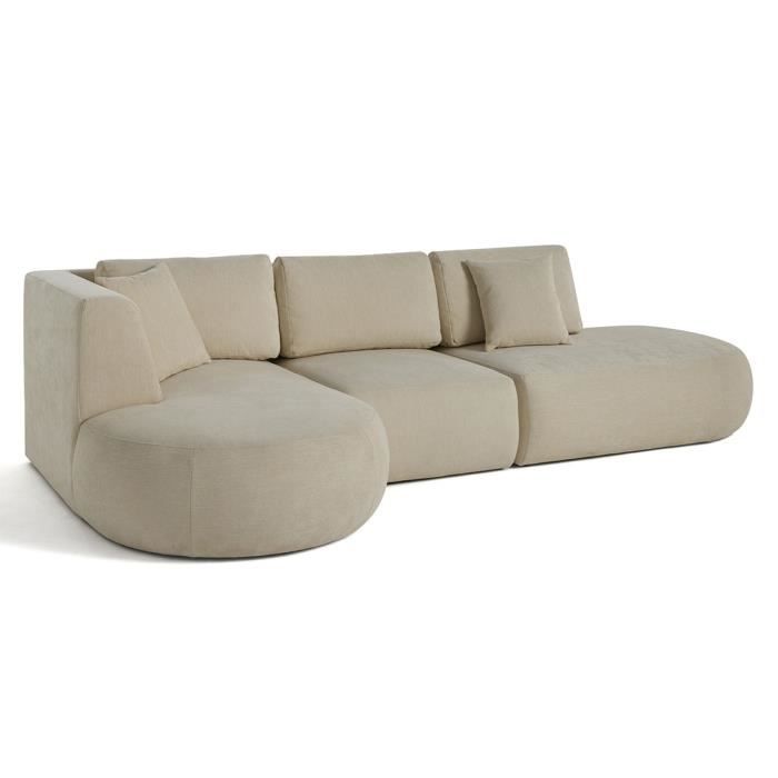 Produit similaire: Santorini - canapé modulable d'angle gauche - 5 places - en tissu texturé - Beige