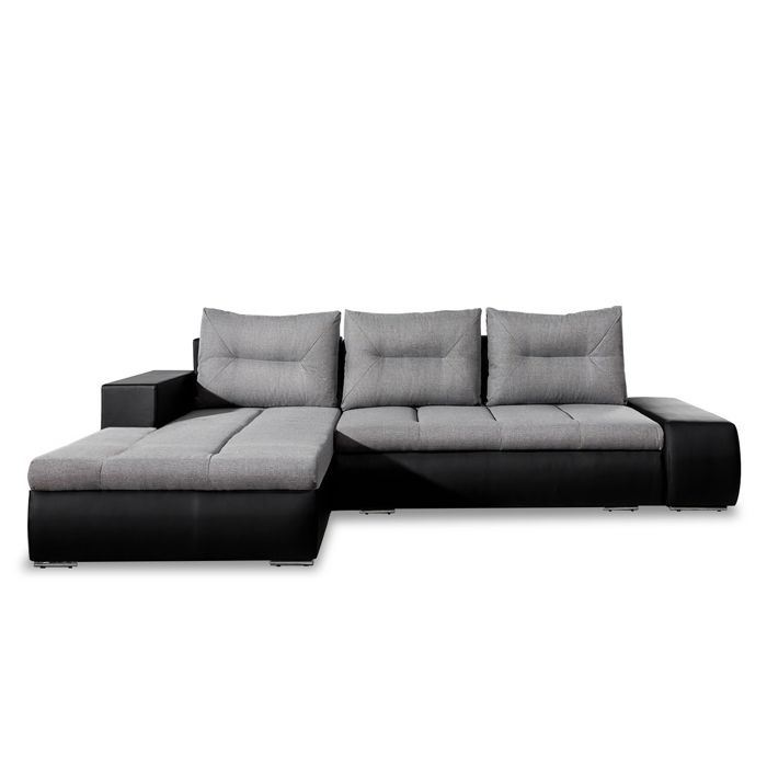 Produit similaire: Canapé d'angle gauche convertible Santiago Gris et Noir - Bi matière