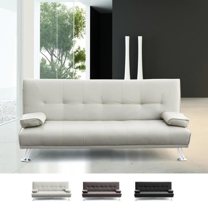 Produit similaire: Canapé convertible double 2 places en faux cuir Olivina - Modus Sofà - Avec accoudoirs - Couleur beige