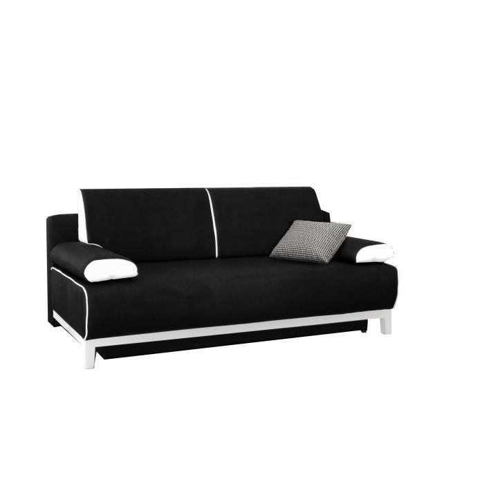 Produit similaire: Canapé en lit Convertible avec Coffre de Rangement 3 Places Relax Droit - en Tissu - Salon & séjour - Tina (Noir+Blanc)