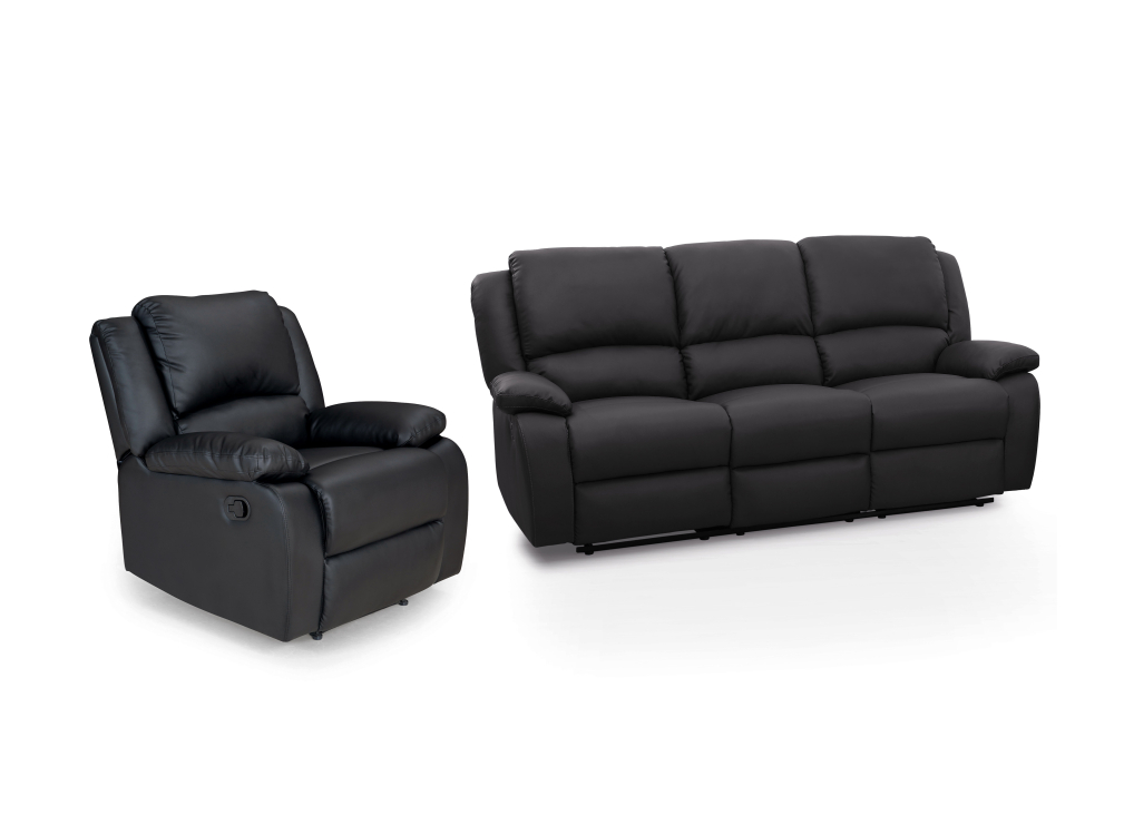 Produit similaire: RELAXXO - Ensemble de Canapés de Relaxation électriques 3 places et 1 place LEO Simili Noir