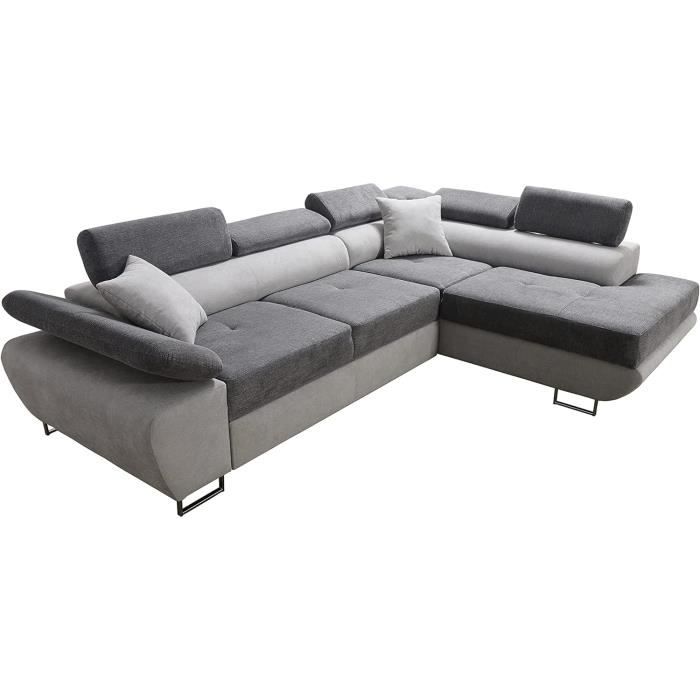 Produit similaire: Robin Saturn Premium Canapé d'angle avec fonction couchage - Canapé d'angle autoportant en L - Appuie-tête réglables - Anthracite