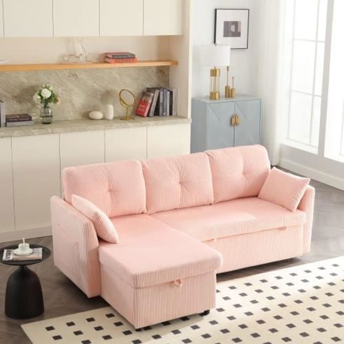 Produit similaire: Canapé sectionnel modulaire en forme de L,Sofa modulaire réversible,Canapé sectionnel modulaire avec sièges de rangement,Rose
