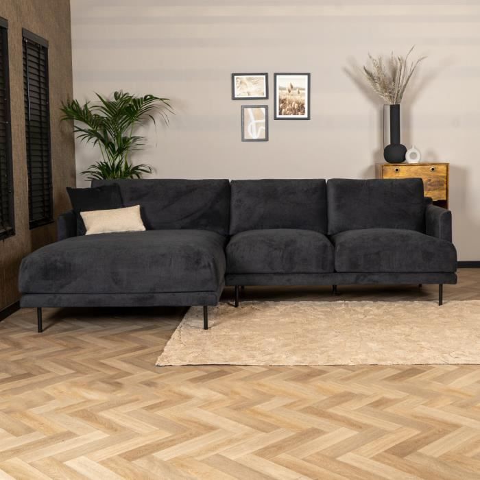 Produit similaire: Livin24  Canapé d'angle gauche Scandinave Denver mélangé noir