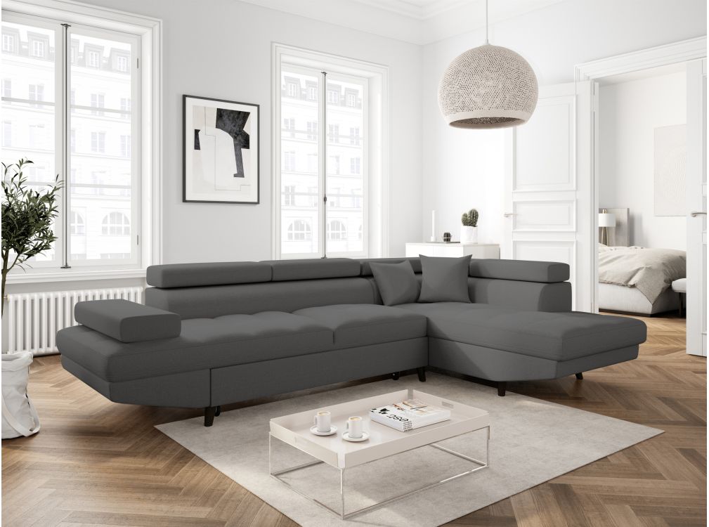 Produit similaire: Canapé d'angle RIO Convertible avec coffre en tissu