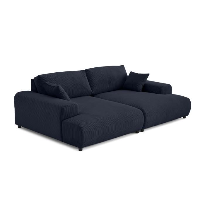 Produit similaire: Garance - canapé droit 3 places double méridienne - en velours côtelé - Bleu nuit