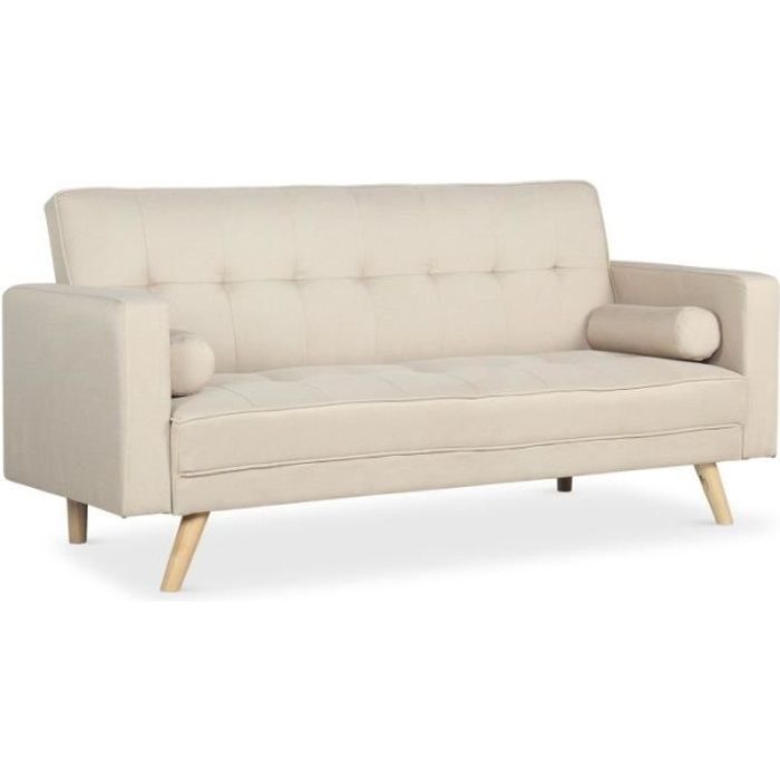 Produit similaire: Canapé Convertible 3 Places Scandinave "navya" Beige - PARIS PRIX - Design contemporain - Couchage occasionnel