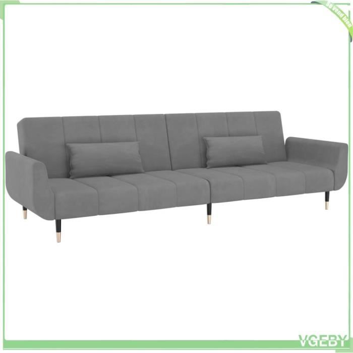 Produit similaire: VGEBY Canapé-lit à 2 places avec deux oreillers Gris clair Velours - 7894202781002