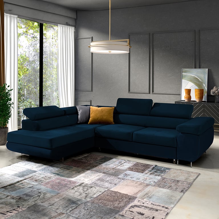 wilson - Canapé relax convertible Bleu