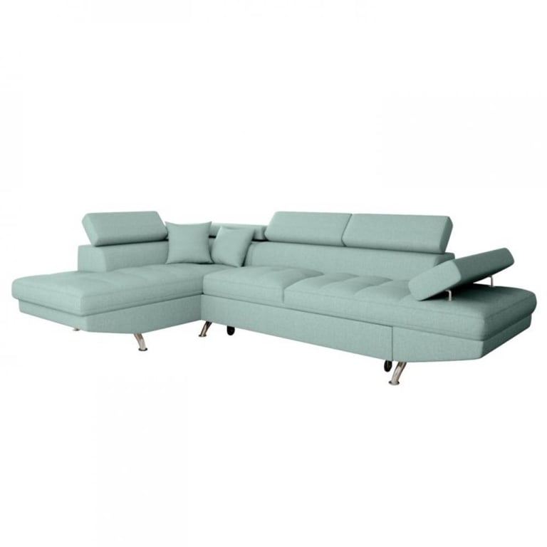 Produit similaire: Canapé d'angle e gauche convertible RINO bleu clair