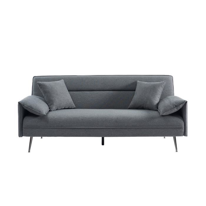 Produit similaire: Canapé 3 places convertible - PRICE FACTORY - Collection SILAS - Gris - Style Scandinave Moderne