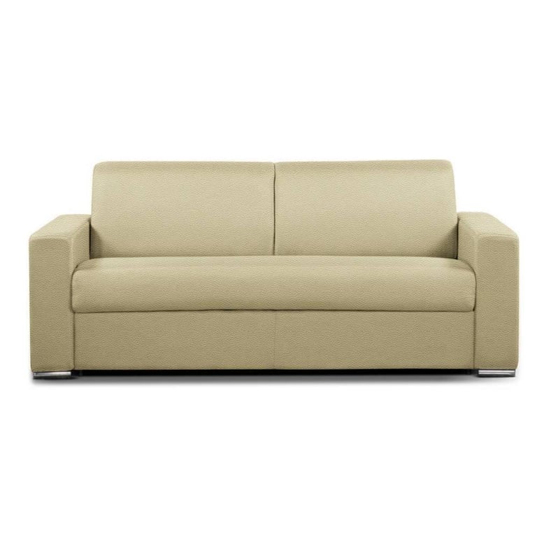 Produit similaire: Canapé convertible 3 places SELECT matelas 16cm sommier lattes 140cm cuir vachette beige
