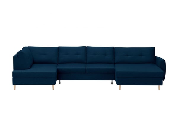 Canapé panoramique SAMI convertible avec coffre en tissu