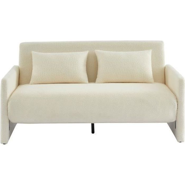 Produit similaire: Canapé convertible - BAÏTA - JADE - Tissu bouclette beige - 3 places - Vintage