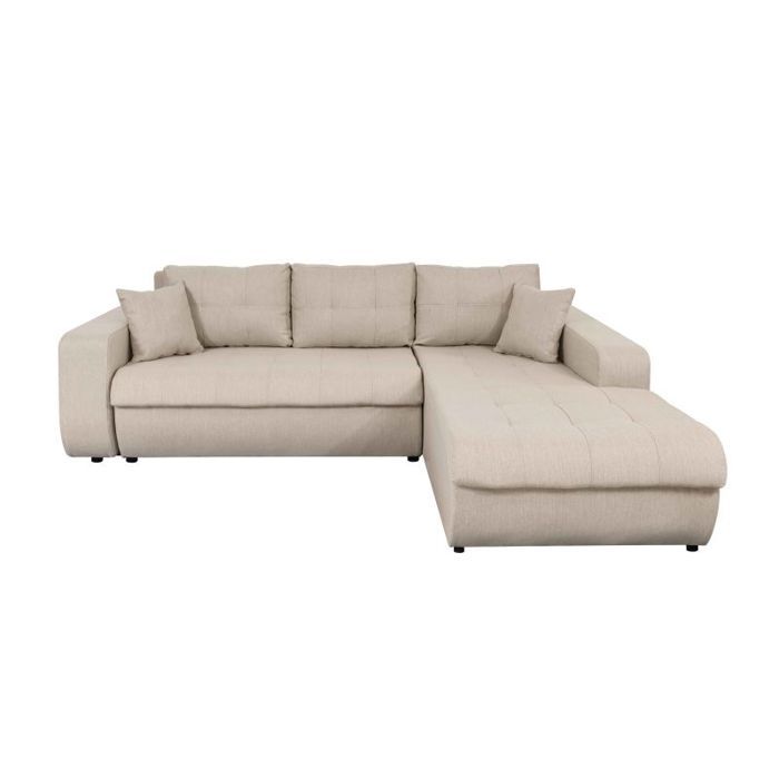 Produit similaire: Canapé d'Angle Droit 4 places SUZIE Convertible en Tissu - Beige - L246 x 188 x 80cm - LOUNGITUDE