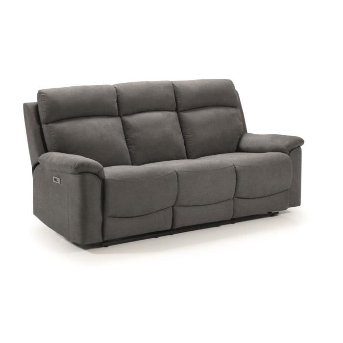 Produit similaire: Ensemble canapé de 3 places relax électrique + canapé de 2 places fixes en tissu couleur Gris foncé
