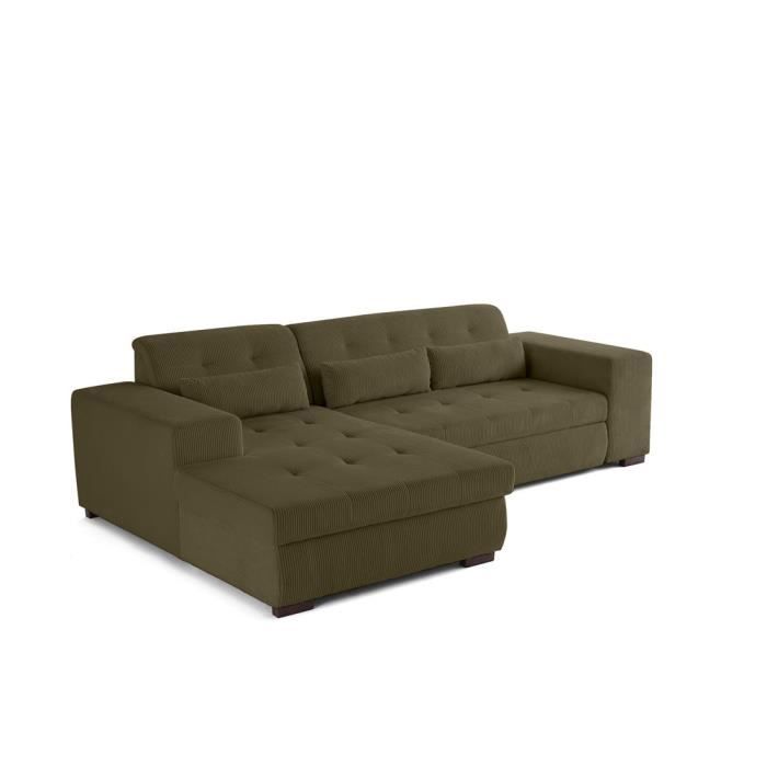 Produit similaire: Vermont - canapé d'angle gauche - 4 places - convertible avec coffre - en velours côtelé - Vert