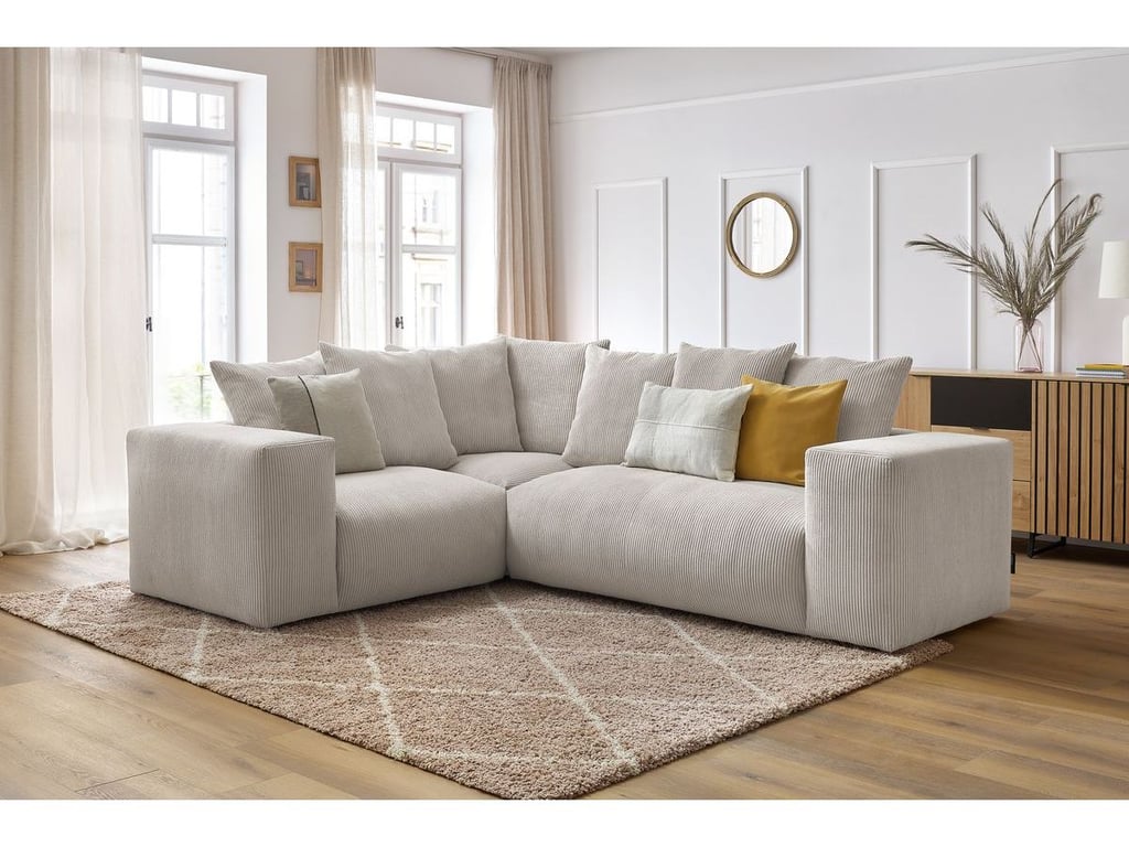 Produit similaire: Canapé d'angle fixe modulable VOLTAIRE avec 1 chauffeuse 2 places, 1 angle et 1 chauffeuse 1 place beige angle gauche BOBOCHIC 4 places