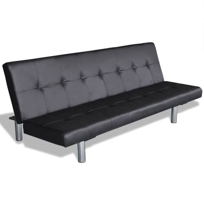 Produit similaire: Lit banquette 2 places - convertible - Canapé-lit réglable avec deux oreillers Similicuir Noir CAL3948771